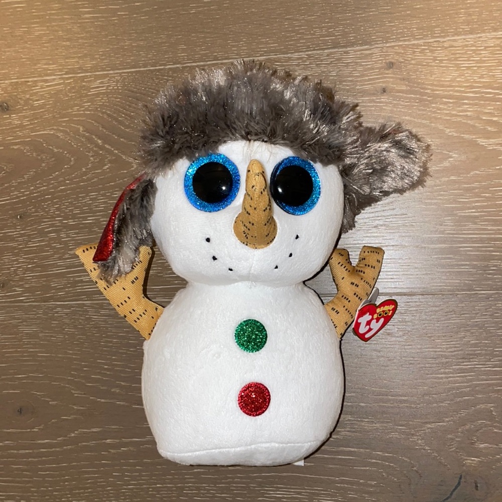 TY Beanie Boo Buttons Snowman XMas 2018